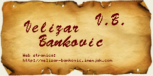 Velizar Banković vizit kartica